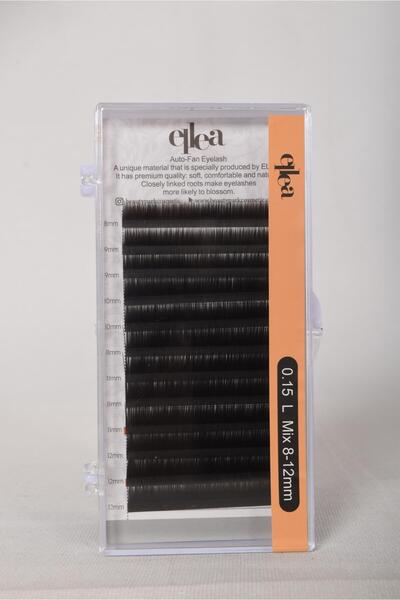 ellea KOYU KAHVE İPEK KİRPİK 0.15 KALINLIK L KIVRIM 8-9-10-11-12 MM UZUNLUK M...