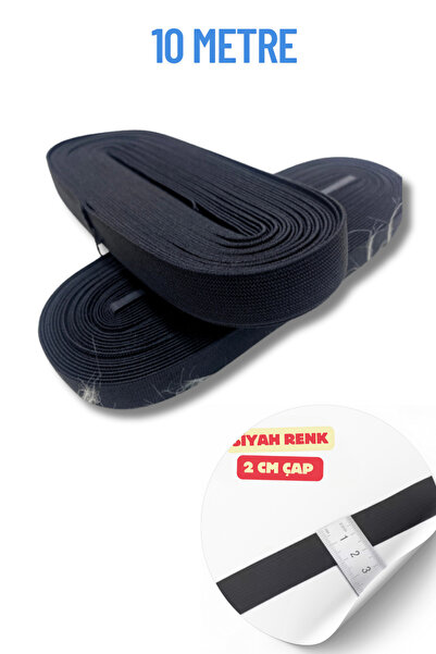 Kardelux Siyah 2 Cm Eninde 10 Metre Geniş Bel Paça Lastiği Lateks - Bel Paça ...