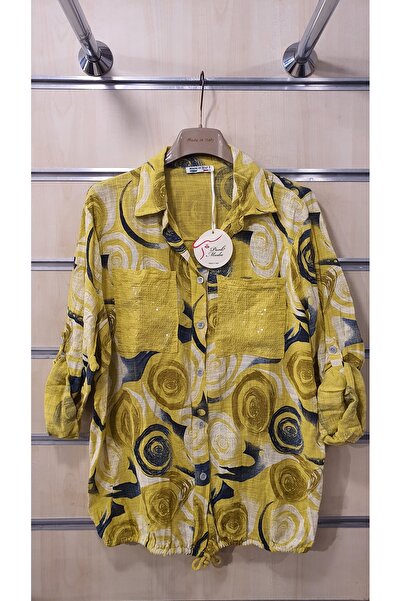 Park Moda Italijanska košulja sa spiralnim uzorkom i detaljima od šljokica