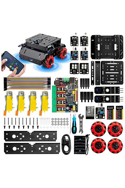 MakeBlock mBot Mega Robot Kit with Mecanum Wheels, Programmable Robotics Kit Compatible with Arduino
