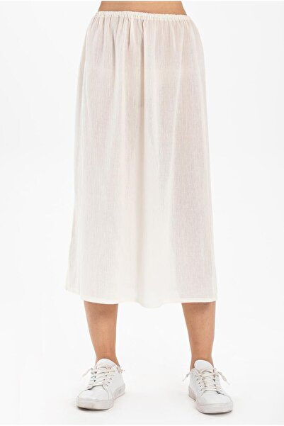 Eliş Şile Bezi Chilean Diaper Underskirt with Elastic Waist Full Length Women's Long Skirt Lining 3-Piece Set Black-Cream-Black Syh/Krm/Sy