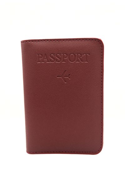 GUZZYLife Vegan Leather Credit Card Holder Burgundy Passport Case with Money Compartment Passport Holder