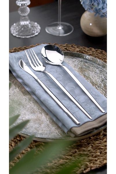 on-on Aris 60 Pieces Nescafe Cutlery Set with Spoon - 18/10
