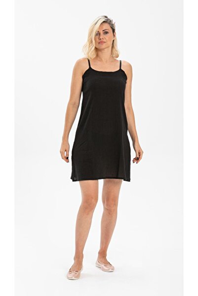 Eliş Şile Bezi Cotton Petticoat Chile Cloth Adjustable Strap Women's Dress Inner Lining Underskirt Set of 3 Black-Cream-