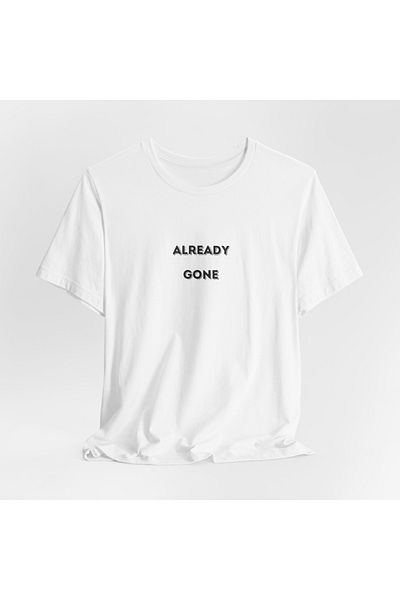 IVART Already Gone Printed unisex -100% βαμβακερό κοντό μανίκι με κανονικό μπλουζάκι-καλό