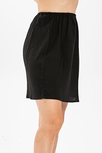 Eliş Şile Bezi Chilean Cloth Mini and Laptop Women's Underskirt Short Skirt Lining 3-Piece Set Black-Cream-Black Syh/Krm/Sy