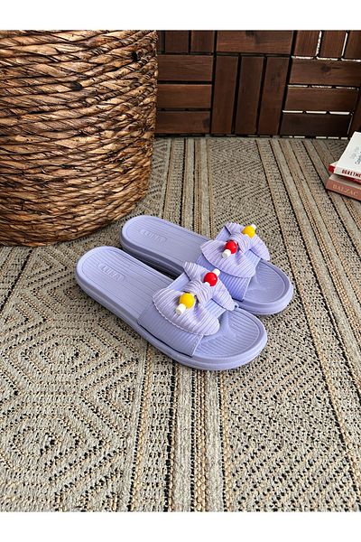 Behtah Kundura Beaded Non-Slip Sole Slippers Balcony Bathroom Pool Seaside Beach Pool Daily Slippers