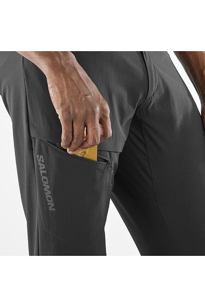 Salomon بنطلون واي فارر M Lc2106000 بنطال رياضي أسود للرجال للاستخدام الخارجي