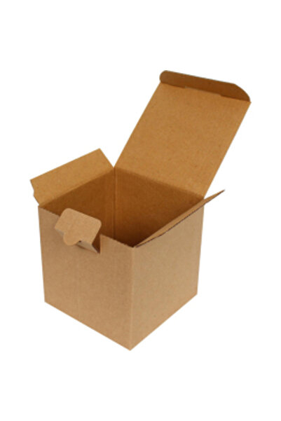 Kolicim 9x9x11cm Kilitli Kutu - 0,3 Desi Kutu - Tek Oluklu Kutu - Kraft - 25 ...