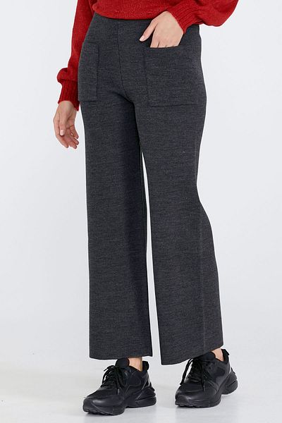 Sementa Tricotaj Pantaloni de damă cu buzunar - Antracit