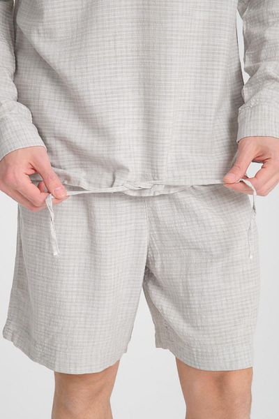 Store Men's Summer Suit, Long Sleeve Polo, Elastic Waist Top & Shorts - Modern and Stylish