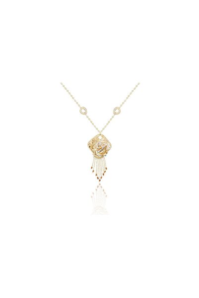 Diamond Line-Gülaylar Kadın Altın 14 Ayar Fantazi Kolye(zincirli) 10115-8984