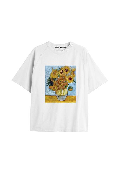 Kalic Studio Unisex Van Gogh Printed Oversize T-shirt