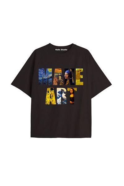 Kalic Studio Unisex Van Gogh Printed Oversize T-shirt