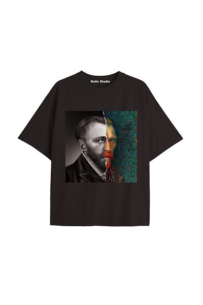Kalic Studio Unisex Van Gogh Printed Oversize T-shirt