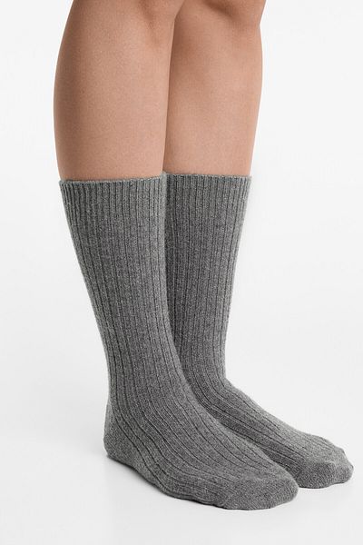 Oysho % 15 cashmere % 10 yün classic çorap