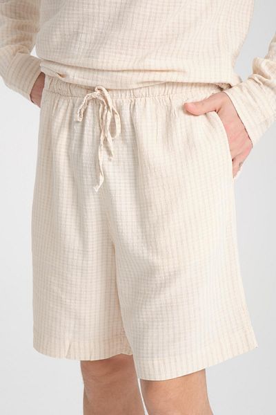 Store Men's Summer Suit, Long Sleeve Polo, Elastic Waist Top & Shorts - Modern and Stylish