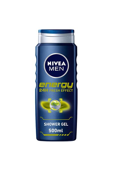 NIVEA MEN Energy 24h Fresh Shower Gel 3in1, Masculine Scent, 500ml