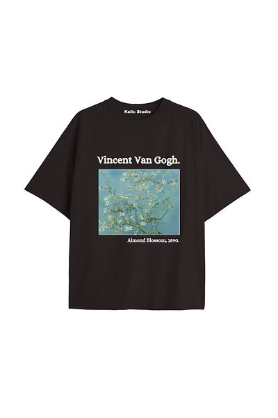 Kalic Studio Unisex Van Gogh Printed Oversize T-shirt