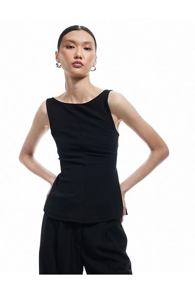 Koton Back Low-Cut Bow Detailed Tank Top