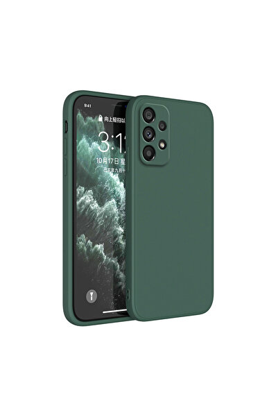 Choice جراب سيليكون سائل A54 5G باللون الأخضر الداكن لهاتف Samsung Galaxy A13 A23 A33 A53 A14 A24 A54 A73 A04S A12 A