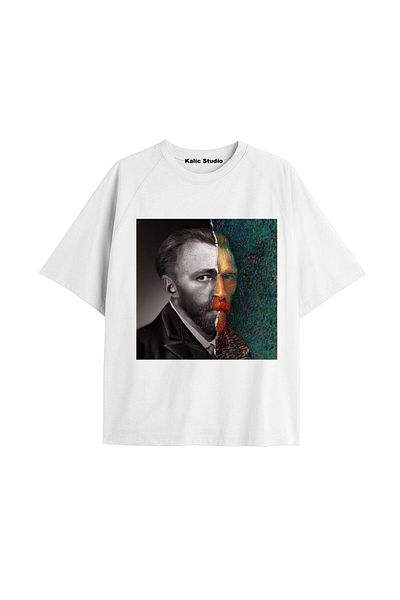 Kalic Studio Unisex Van Gogh Printed Oversize T-shirt