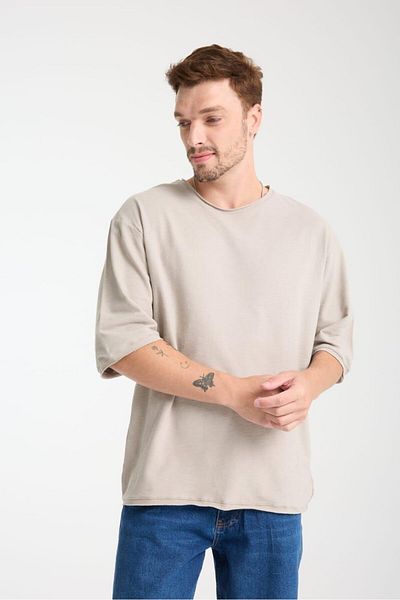 Store 100% Cotton Oversize Short Sleeve Crew Neck T-Shirt