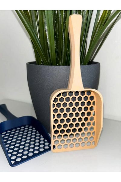 AC BOX Beige Cat Litter Cleaning Shovel 1 Piece