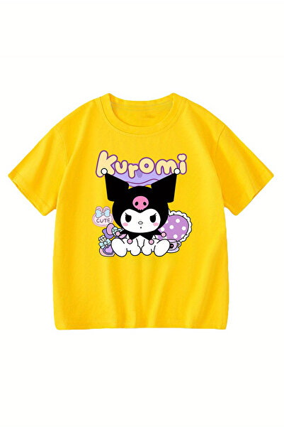 MYADA Premium Renkli Kuromi Baskılı Trend Kız Çocuk T-Shirt 23572