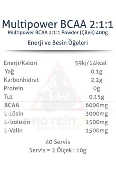 Multipower 400 gr Bcaa Powder - Cherry Flavored