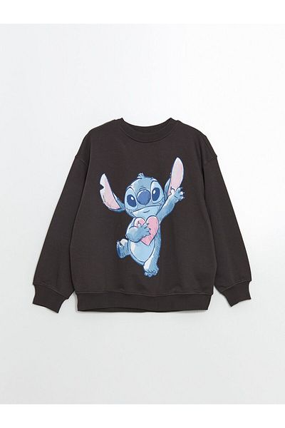 LC Waikiki Lcw Crew Neck Printed Girl's Sweatshirt