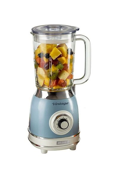 ARIETE Vintage Glass Blender 4 Speed Setting 2 Mills Blue