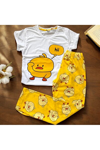 OFLAZ BUTİK HOUSE CİVCİV BASKILI PİJAMA TAKIMI OFLAZ BUTİK HOUSE