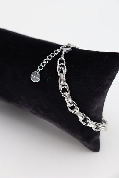 TUM TUM Steel Stainless Elevator Chain Bracelet, Stainless Unisex Chain Steel Bracelet