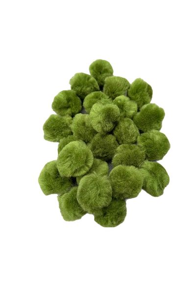 Yumuşakkeçe Handmade Merino Wool Pompom – 3 cm (25 Pieces, Soft & Natural)