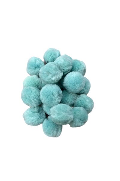 Yumuşakkeçe Handmade Merino Wool Pompom – 3 cm (25 Pieces, Soft & Natural)