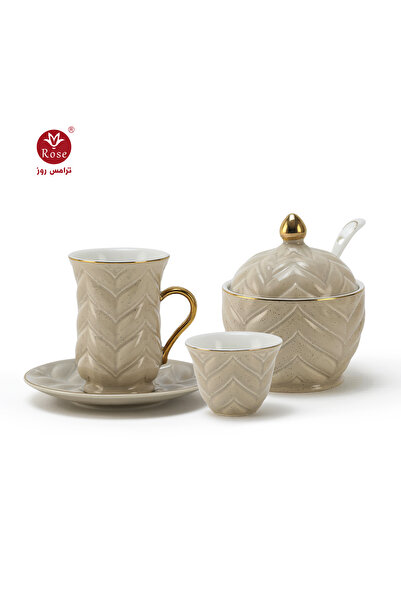 Rose CR-1919-طقم تقديم 27 قطعة للشاي والقهوة روز