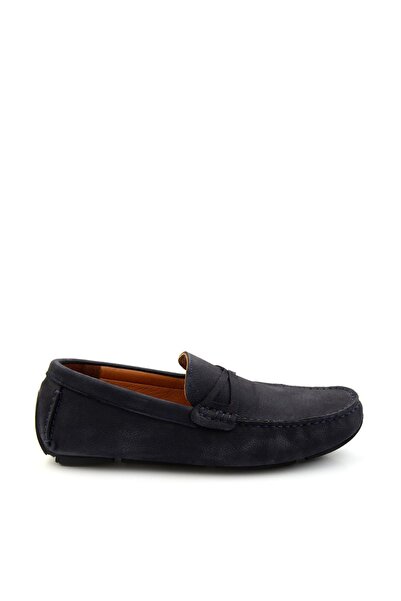 Bambi Lacivert Leather Erkek Loafer Ayakkabı E01547007801