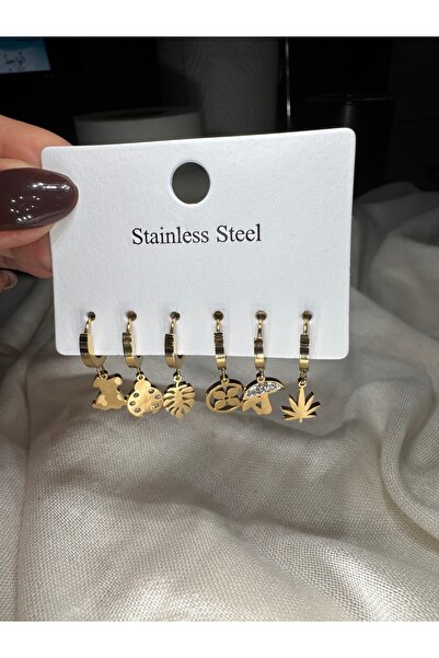 Volse Gold, Dört Yapraklı Yonca, Şirin Hayvan Figürlü Farklı Desenli Altılı Ç...