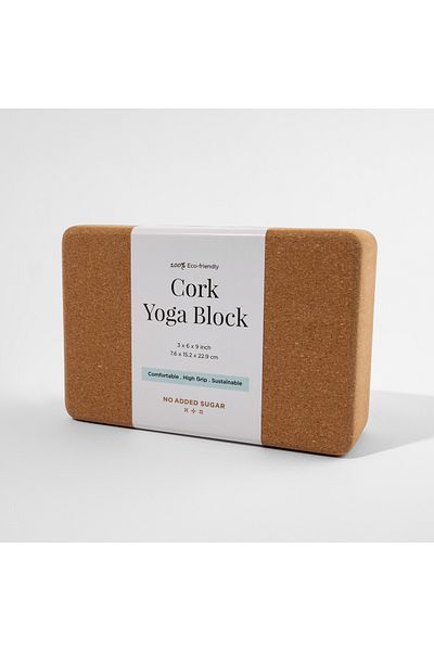No Added Sugar Natural Cork Yoga Block