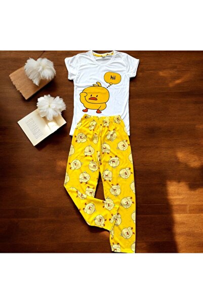 OFLAZ BUTİK HOUSE CİVCİV BASKILI PİJAMA TAKIMI OFLAZ BUTİK HOUSE