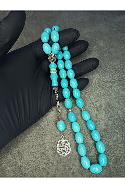 Mos Tespih مسبحة من الحجر الطبيعي الفيروزي الثقيل عالي الجودة