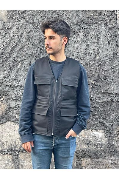 BAW COMPANY Vestă Hunter din țesătură de in de vară pentru bărbați, cu buzunare multiple, 7 buzunare. Comandați în funcție de tabelul de mărimi.