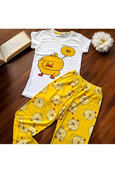 OFLAZ BUTİK HOUSE CİVCİV BASKILI PİJAMA TAKIMI OFLAZ BUTİK HOUSE