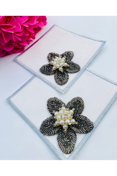 ELÇİÇEK HOME Presentation Napkin, Cocktail Napkin, Coffee Side Presentation Napkin Set of 2