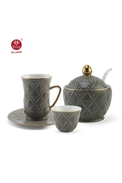 Rose CR-1717- 51-Piece Tea and Coffee Serving Set Rose