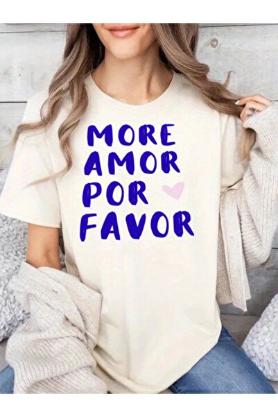 LAND MODA Μπλουζάκι για γυναίκες με άνετο και φαρδύ σχέδιο - μπλουζάκι "More ...