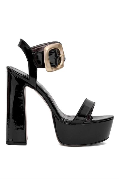 Ayakkabı Fuarı Elit Pm08 K2050-1R Women's Platform Shoes Black