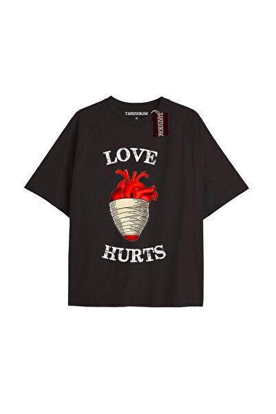 Adrift Tricou unisex bărbați/femei Heart Rib Negru Cod 48