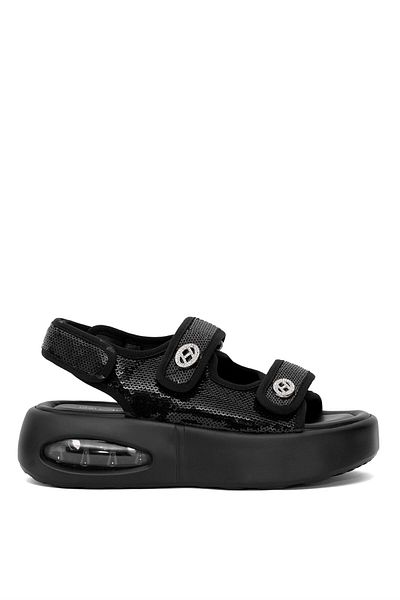 Guja Women's Stone Flat Sandals - Black 25Y418-2